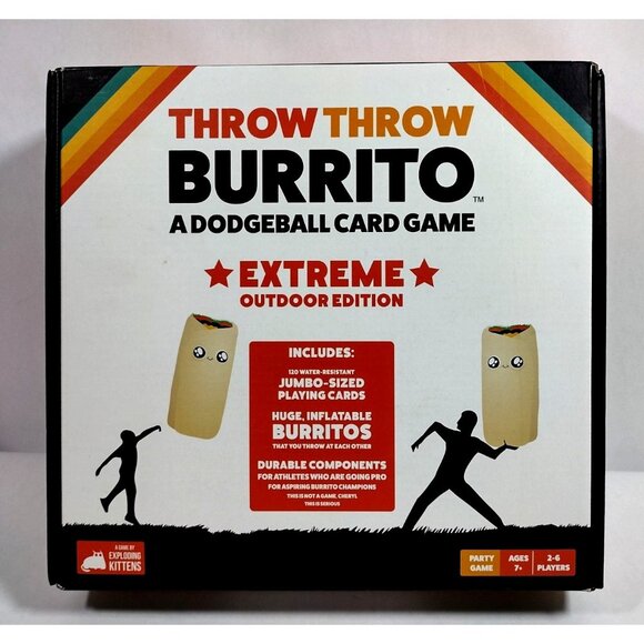 Throw Throw Burrito Extreme Outdoor Dodgeball Edition Card Game - Picture 1 of 8
